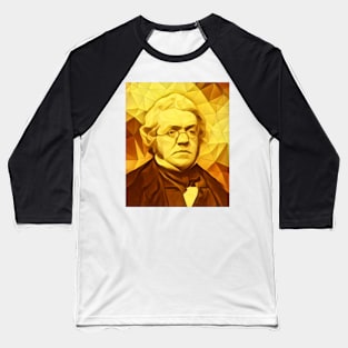 William Makepeace Thackeray Golden Portrait | William Makepeace Thackeray Artwork 11 Baseball T-Shirt